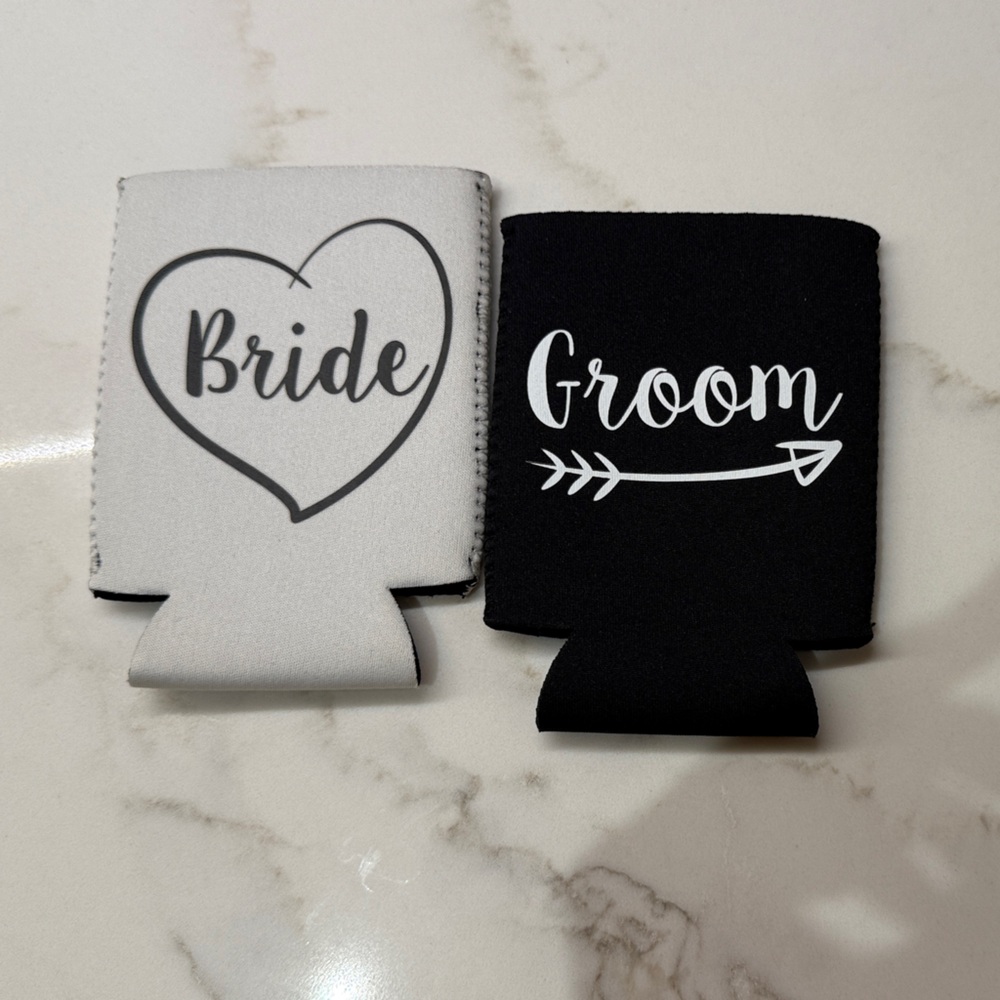 Bride and Groom Can Coolers